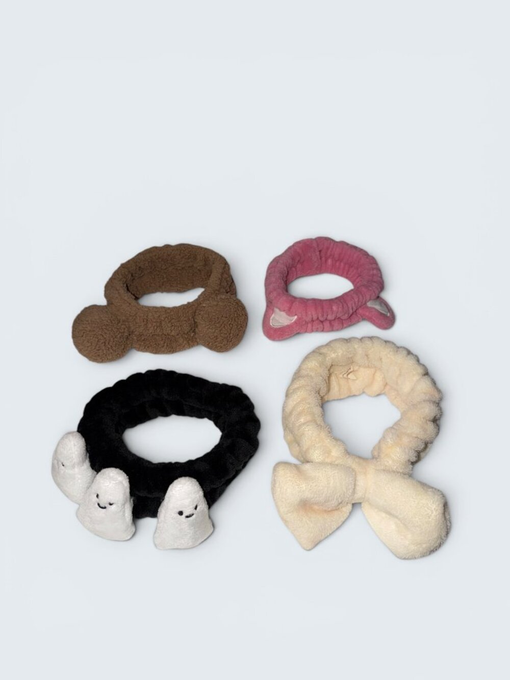 🧖‍♀️ 4-Piece Plush Spa Headband Bundle